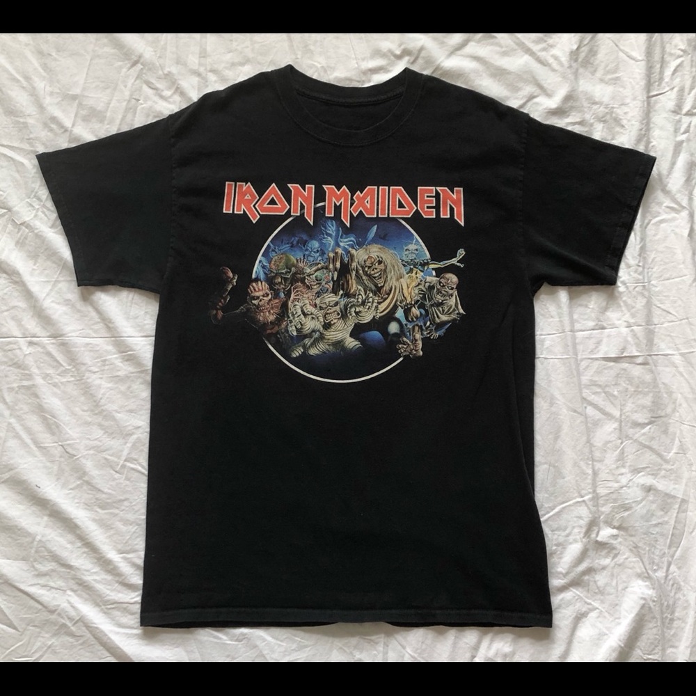 Iron Maiden 2017 Tee Black T-Shirt Men Size Large